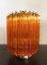 Amber Quadriedri Table Lamps, 1981, Set of 2, Image 1