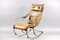 Antique Leather and Metal Rocking Chair by Peter, Cooper for R.W. Winfried 9