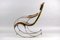 Antique Leather and Metal Rocking Chair by Peter, Cooper for R.W. Winfried 2