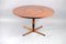 Mid-Century Round Rosewood Dining Table with Rotating Tablet 1