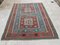 Tapis Kilim Vintage Bleu et Rouge, Turquie, 1970s 1