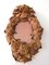 19th Century French Floral Leather Mirror, Image 1