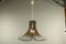 Vintage Glass Gingko Leaf Pendant Lamp from Kalmar Franken KG, 1960s, Image 2