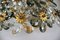 Lampada da soffitto a forma di fiore vintage in vetro diamantato di Banci, anni '50, Immagine 10