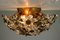 Vintage Diamond Cut Glass Blossom Flush Mount Ceiling Lamp from Banci, 1950s, Image 4
