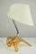Mid-Century Acrylic Wave Base and Plastic Table Lamp 1