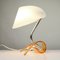 Mid-Century Acrylic Wave Base and Plastic Table Lamp, Image 2