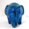 Grande Sculpture Éléphant Série Rimini Blu en Céramique par Aldo Londi pour Bitossi, 1950s 4