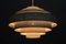 Lampada da soffitto grande vintage in metallo traforato di Bega, anni '70, Immagine 12