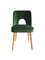 Green Velvet Shell Dining Chairs by Lesniewski for Slupskie Fabryki Mebli, 1962, Set of 6, Image 3