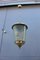 Italian Brass and Satin Glass Lantern, 1950s 7