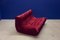 Velvet Togo Sofa & Lounge Chair by Michel Ducaroy for Ligne Roset, 1970s, Set of 2 15
