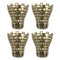 Hollywood Regency Interwoven Aluminium and Brass Corner Sconces, 1960s, Set of 4, Image 2