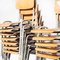 French Industrial Metal Framed Stacking University Dining Chairs, 1960s, Set of 12 3