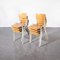 French Industrial Metal Framed Stacking University Dining Chairs, 1960s, Set of 8 3