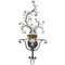 Large Mid-Century Italian Sconce with Crystal Birds, Flowers, and Leaves from Banci Firenze 1