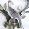 Aplique italiano Mid-Century grande con pájaros, flores y hojas de cristal de Banci Firenze, Imagen 7