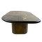 Brutalist Stone, Slate, and Brass Coffee Table Attributed to Paul Kingma, Image 3