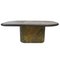 Brutalist Stone, Slate, and Brass Coffee Table Attributed to Paul Kingma 4