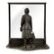 Estatua vintage de zinc de una dama flamenca que vende escaparates en el supermercado UNIC, Imagen 3