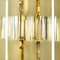 Mid-Century Brass and Murano Glass Sconces from Venini, Set of 3 4