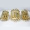 Mid-Century Brass and Murano Glass Sconces from Venini, Set of 3 2