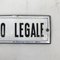 Small Italian Curved Enameled Metal Studio Legale Law Firm Sign, 1930s 4