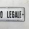 Small Italian Curved Enameled Metal Studio Legale Law Firm Sign, 1930s, Image 4