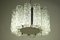 Lampada da soffitto vintage in vetro e metallo cromato di Doria Leuchten, anni '60, Immagine 6