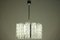 Vintage Glass and Chrome Ceiling Lamp from Doria Leuchten, 1960s, Image 1
