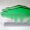 Op-Art Style Green Acrylic Glass Ostrich Sculpture by Gino Marotta 8