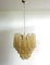 Vintage Italian Murano Glass Ceiling Lamp with 41 Amber Glass Petals, 1981 20