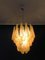 Vintage Italian Murano Glass Ceiling Lamp with 41 Amber Glass Petals, 1981 16