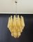 Vintage Italian Murano Glass Ceiling Lamp with 41 Amber Glass Petals, 1981 3