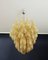 Vintage Italian Murano Glass Ceiling Lamp with 41 Amber Glass Petals, 1981 8