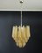 Vintage Italian Murano Glass Ceiling Lamp with 41 Amber Glass Petals, 1981 1