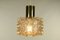 Vintage Amber Bubble Glass Pendant Lamp by Helena Tynell for Limburg, 1960s 4
