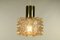 Vintage Amber Bubble Glass Pendant Lamp by Helena Tynell for Limburg, 1960s, Image 4