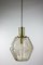 Mid-Century Glass and Brass Pendant Lamp from Limburg, 1960s, Image 7