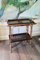 Vintage Chinoiserie Lacquered Bamboo Tray Table 5