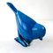 Mid-Century Duck & Sparrows in Blue Ceramic by Georges Cassin, Set of 5 23