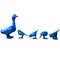 Mid-Century Duck & Sparrows in Blue Ceramic by Georges Cassin, Set of 5, Image 1