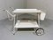 White Steel Serving Cart & Bed Table in One, 1950s 4