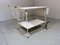 White Steel Serving Cart & Bed Table in One, 1950s 8