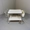 White Steel Serving Cart & Bed Table in One, 1950s 1