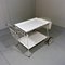 White Steel Serving Cart & Bed Table in One, 1950s 10