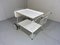 White Steel Serving Cart & Bed Table in One, 1950s 14