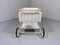 White Steel Serving Cart & Bed Table in One, 1950s 23