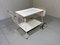 White Steel Serving Cart & Bed Table in One, 1950s 7