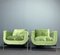 Avocado Green Living Room Set by Jacques Brule, France, 1960s, Set of 3, Image 4